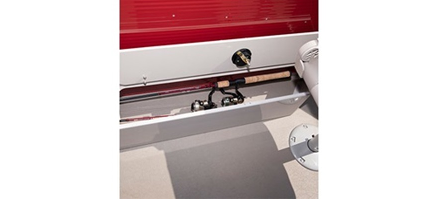Optional lockable rod storage