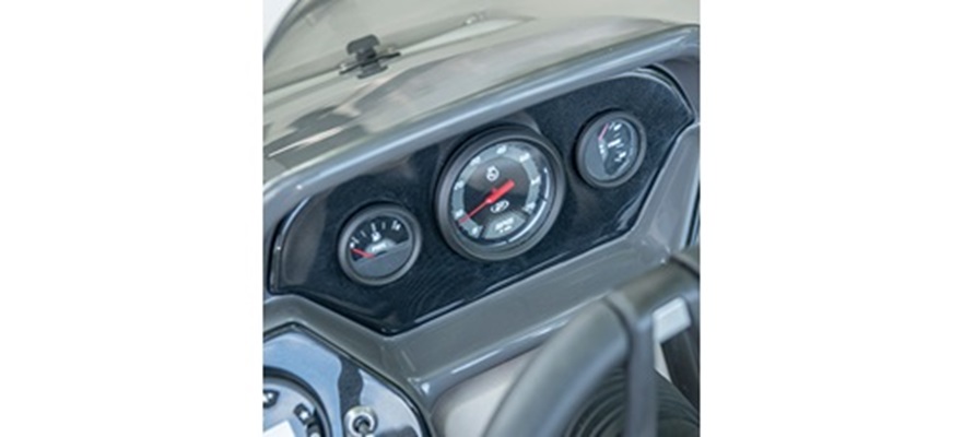 Tachometer, fuel and trim gauges