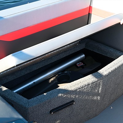 Storage under both rear side benches