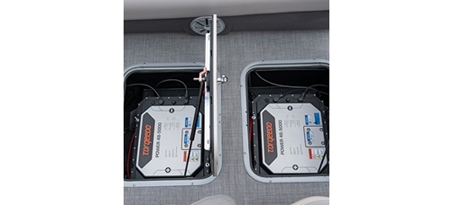 Rangement de batteries additionnelles, offert en option