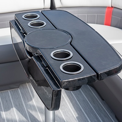Table noire repliable sur poteau amovible, avec porte-verres