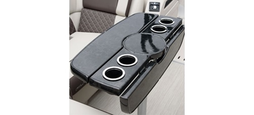 Table noire repliable sur poteau amovible, avec porte-verres